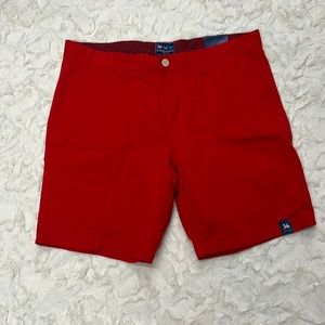 Charleston Threads Red Chino Flat Front‎ Shorts Sz 36